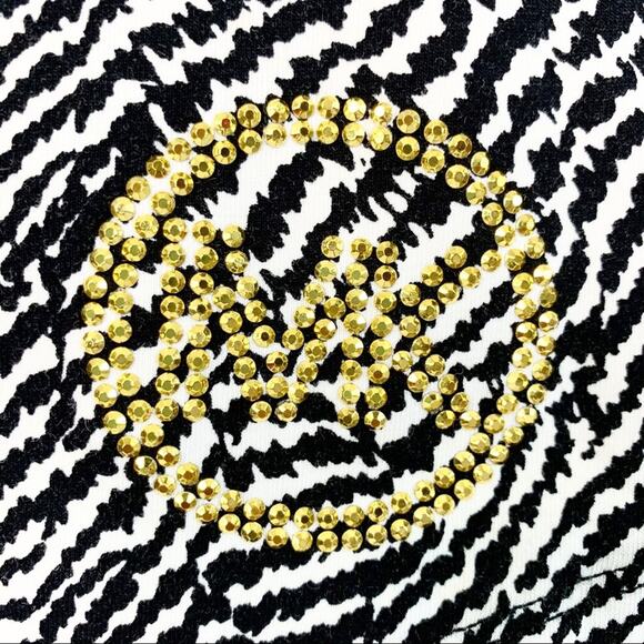 MICHAEL KORS Black & White Zebra Rhinestone Dress Small - Picture 3 of 12